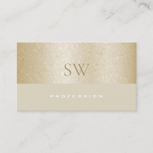 Moeder van het parelsnoeppatroon met monogram visitekaartje (Voorkant)