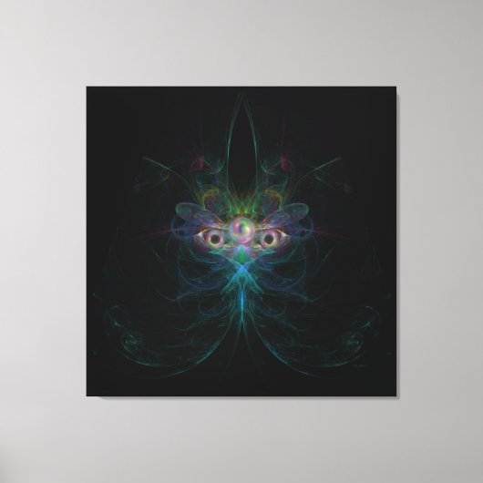 Moeder van het Parelvlinder Angel Mardi Gras Maske Canvas Afdruk (Voorkant)