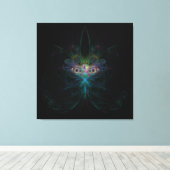 Moeder van het Parelvlinder Angel Mardi Gras Maske Canvas Afdruk (Insitu (Houten vloer))