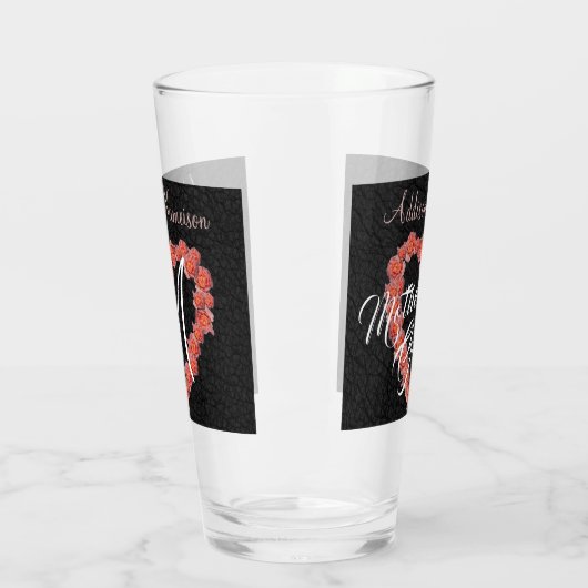 Moeder van het Roos van de bruiloft Floral Heart m Glas (Links)