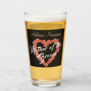 Moeder van het Roos van de bruiloft Floral Heart m Glas