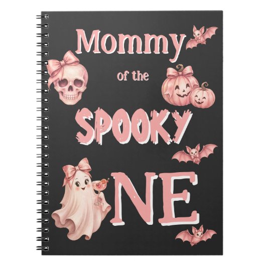 Moeder van het Spooky One Pinkoween-feest Notitieboek (Voorkant)