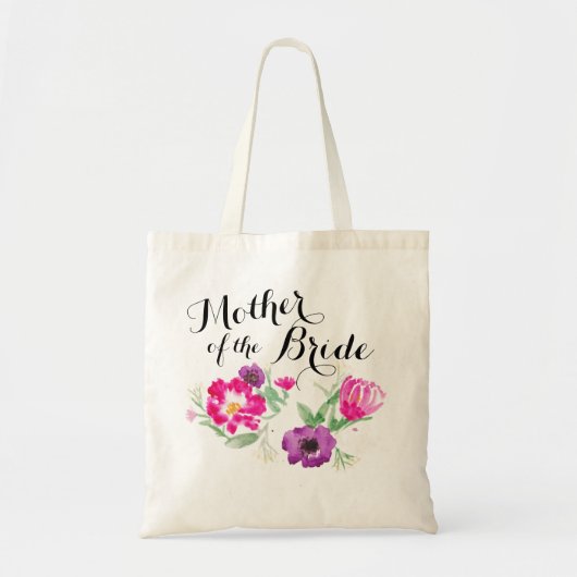 Moeder van het Tas van de Bride Waterverf Flowers (Voorkant)