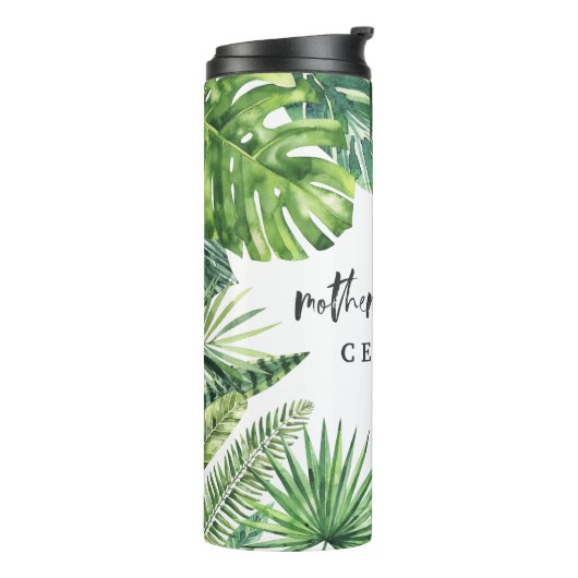 Moeder van het tropische blad van de bruidachtige  thermosbeker (Gedraaid links)