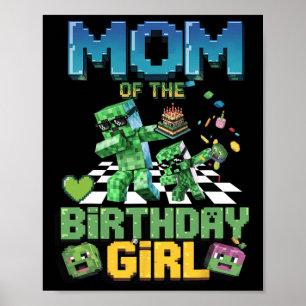 Moeder Van Het Verjaardagsmeisje Funny Video Game Poster
