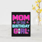 Moeder van het verjaardagsmeisje Schattige Spider  Kaart (Gele Bloem)