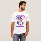 Moeder van het verjaardagsprinses meisje dabbing e t-shirt (Voorkant volledig)