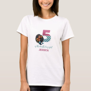 Moeder van het vijfde verjaardagsmeisje Afrikaanse T-shirt