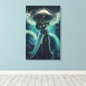 Moeder van het Zee - Yemoja Canvas Print (Insitu (Houten vloer))