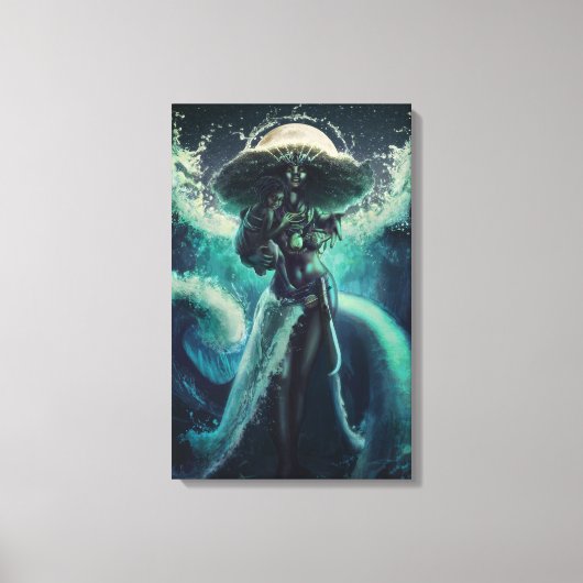 Moeder van het Zee - Yemoja Canvas Print (Voorkant)