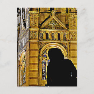 Moeder van Joan of Arc-gebeden nabij Basilique du  Briefkaart