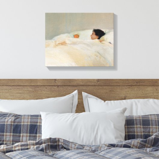 Moeder van Joaquin Sorolla Moeder en dochter bij o Canvas Afdruk (Insitu (Slaapkamer))