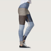 Moeder van kat Kleurrijke Patchwork Nep Denim Broe Leggings (Rechts)