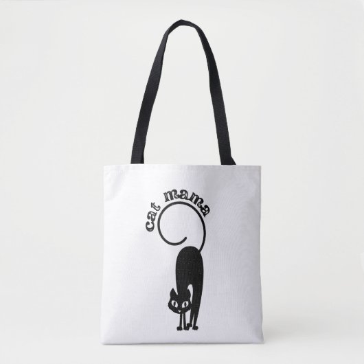 Moeder van Kat Mama Retro  Tote Bag (Voorkant)
