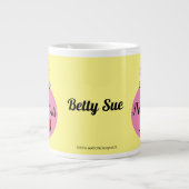 Moeder van katten Grijze katten met rode roze Grote Koffiekop (Voorkant)