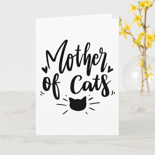 Moeder van katten kaart (Gele Bloem)