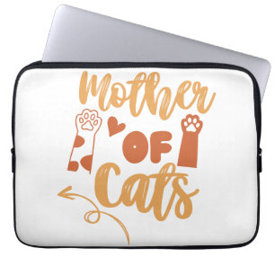 Moeder van katten laptop sleeve