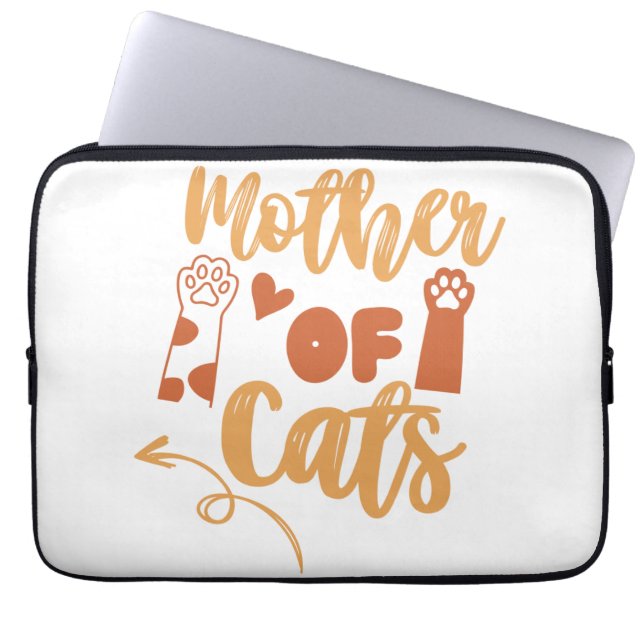 Moeder van katten laptop sleeve (Voorkant)