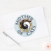 Moeder van katten rond de sticker (Envelop)