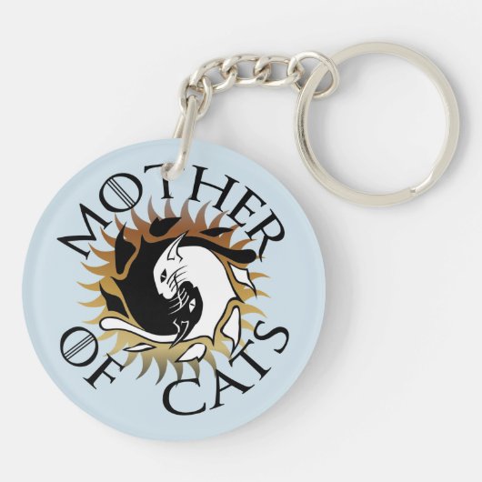Moeder van katten Sleutelhanger (Achterkant)