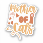 Moeder van katten sticker (Voorkant)