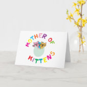 Moeder van Kittens-kaart Kaart (Gele Bloem)