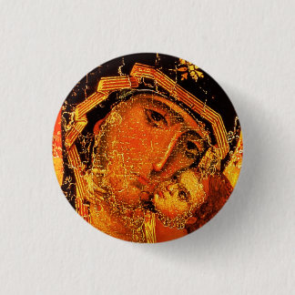 Moeder van liefde - St, Mary en Jesus - Button
