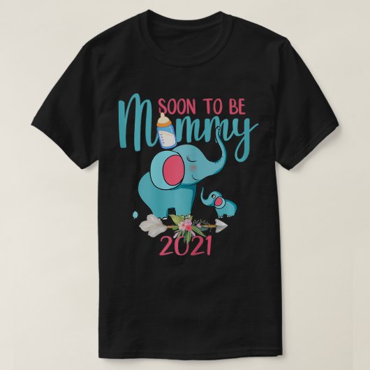 Moeder van mama 2021 Moeder Zwangerschap Mam T-shirt (Design voorkant)