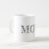 Moeder van Meisjes Baby Roze Moderne Typografie Zo Koffiemok (Voorkant links)