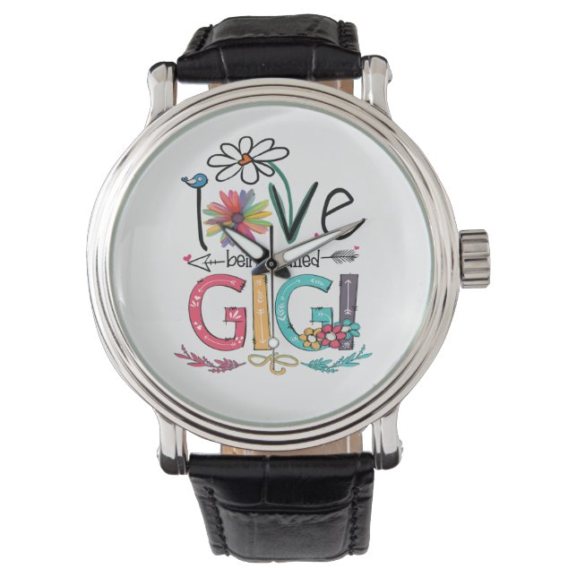 Moeder van mij heet Gigi Sunflower Birthday. Horloge (Voorkant)