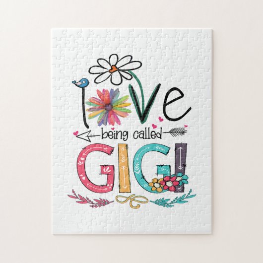 Moeder van mij heet Gigi Sunflower Birthday. Legpuzzel (Verticaal)