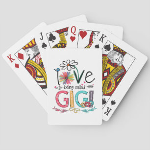 Moeder van mij heet Gigi Sunflower Birthday. Pokerkaarten