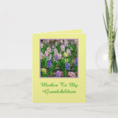 "Moeder van mijn kleinkinderen" FLORALE MOEDERDAG Kaart (Voorkant)
