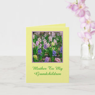 "Moeder van mijn kleinkinderen" FLORALE MOEDERDAG  Kaart