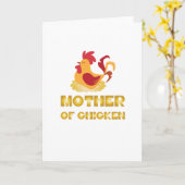 Moeder van Moederdag van schimmels van kippen Kaart (Gele Bloem)