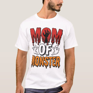 Moeder van Monster Vintage Halloween T-shirt ontwe