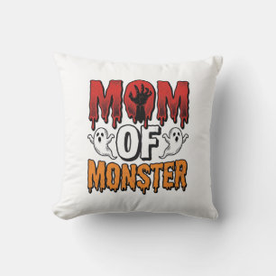 Moeder van Monster Vintage Halloween T-shirt Ontwe Kussen
