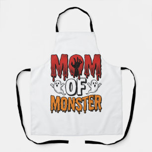 Moeder van Monster Vintage Halloween T-shirt ontwe Schort