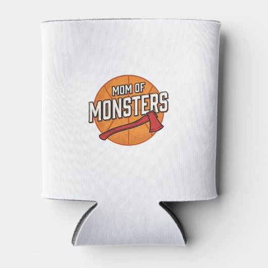 Moeder van Monsters Vintage Basketbal Moeder Desig Blikjeskoeler (Voorkant)
