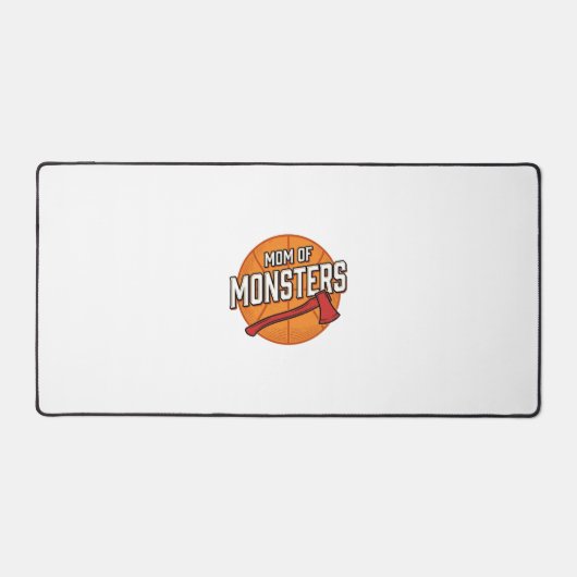 Moeder van Monsters Vintage Basketbal Moeder Desig Bureaumat (Voorkant)