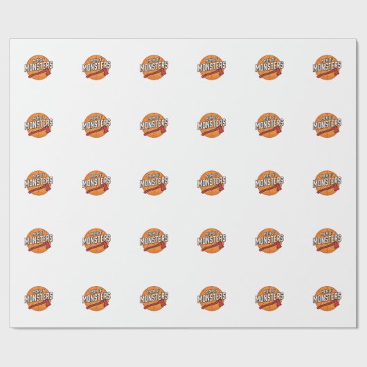 Moeder van Monsters Vintage Basketbal Moeder Desig Cadeaupapier (Vlak)