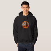 Moeder van Monsters Vintage Basketbal Moeder Desig Hoodie (Voorkant volledig)