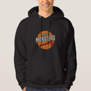 Moeder van Monsters Vintage Basketbal Moeder Desig Hoodie