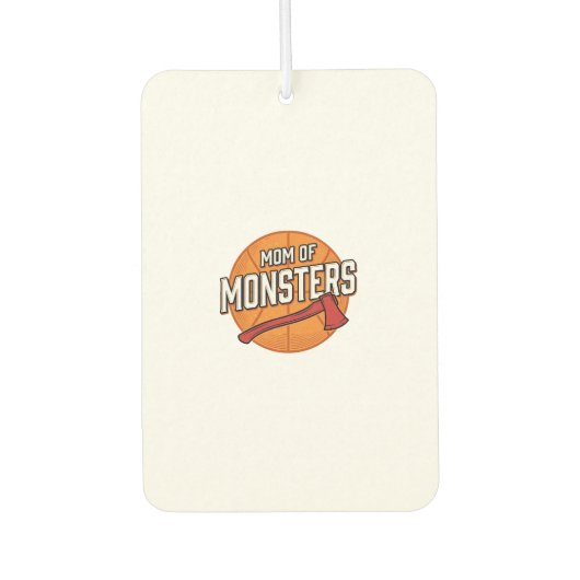 Moeder van Monsters Vintage Basketbal Moeder Desig Luchtverfrisser (Voorkant)
