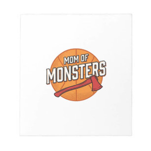 Moeder van Monsters Vintage Basketbal Moeder Desig Notitieblok