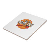 Moeder van Monsters Vintage Basketbal Moeder Desig Tegeltje (Zijkant)