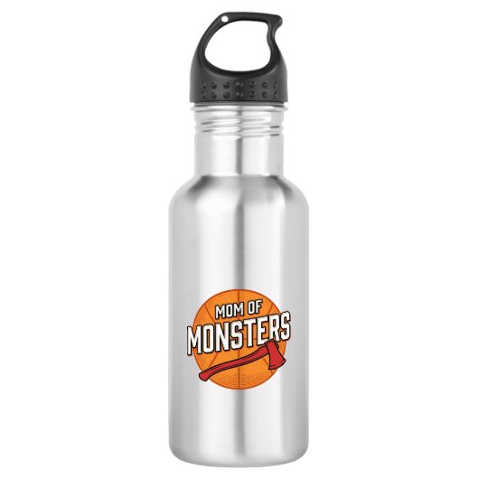 Moeder van Monsters Vintage Basketbal Moeder Desig Waterfles (Voorkant)