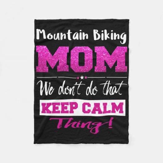Moeder van mountainbiken Funny Moederdag cadeau Fleece Deken (Voorkant)