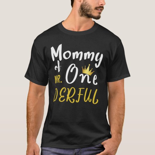 Moeder van Mr Onederful Eerste One Derful Matchin T-shirt (Voorkant)