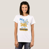 Moeder van overlevende van kanker, gouden lint bew t-shirt (Voorkant volledig)